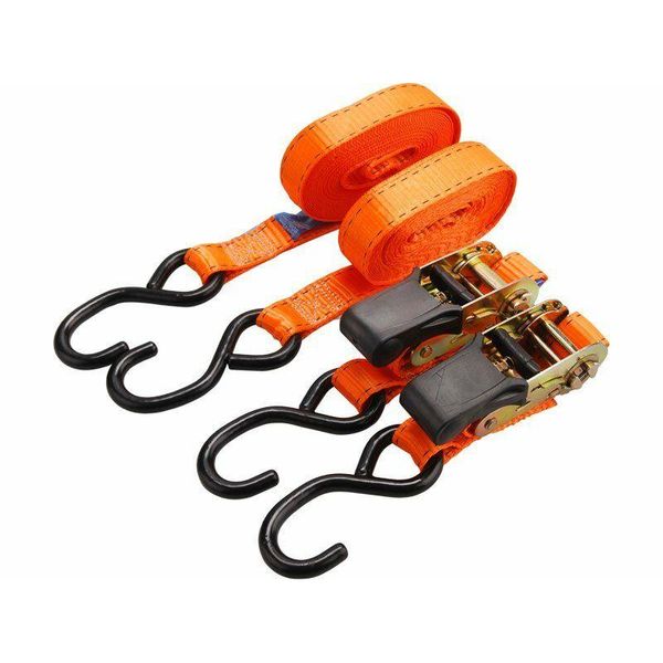 Cinghia A Cricchetto Con Ganci, 5M X 25Mm, Set Di 2, Max. 800Kg-image