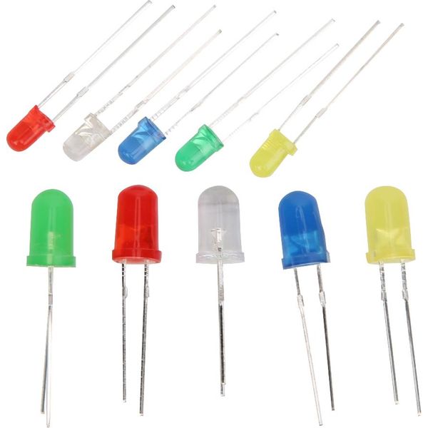 300PCS 3Mm 5Mm Led Kit Di Diodi Luminosi Giallo/Verde/Blu/Rosso/Bianco-image