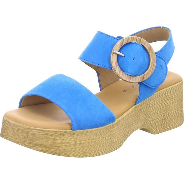 Gabor Sandali/Sandalette Da Donna In Pelle Scamosciata Blu Dimensioni: 38,5-image