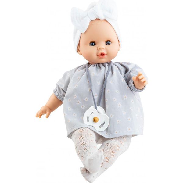 Paola Reina Bambola Sonia Grigio Chiaro Fiori Meccanismo 36 Cm Bambole Giocattoli-image