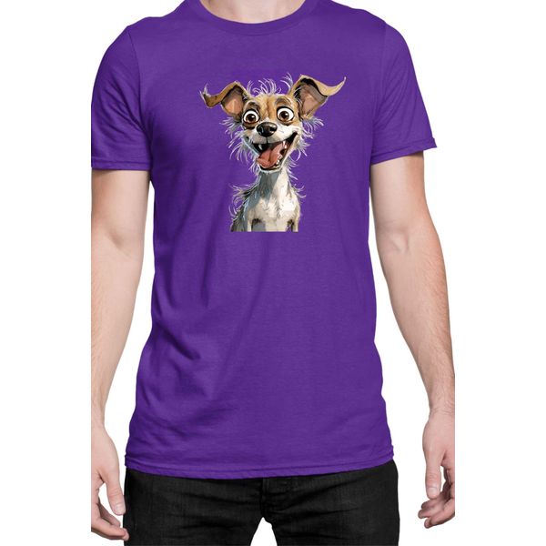 Maglietta Da Uomo Funny Dogs Breeds Chihuahua Dog Breed, Man Xl , Lilas-image