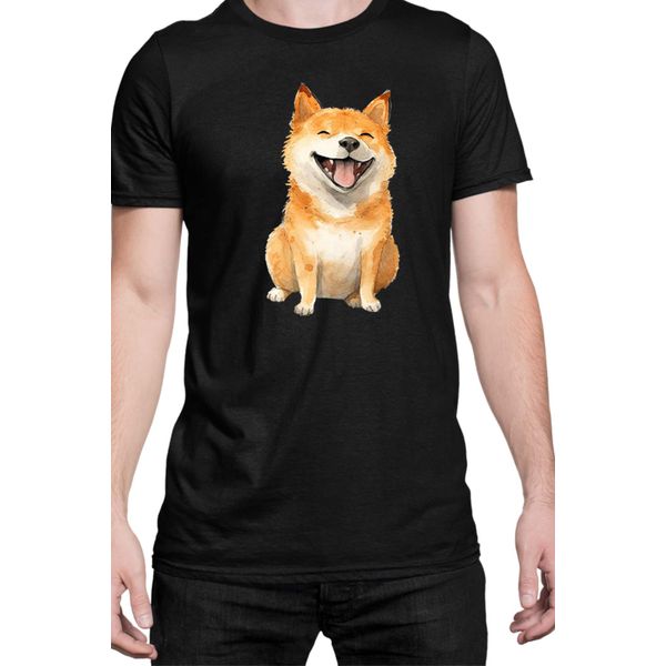 Maglietta Da Uomo Funny Dogs Breeds Shiba Inu Dog Breed, Man Xl , Noir-image