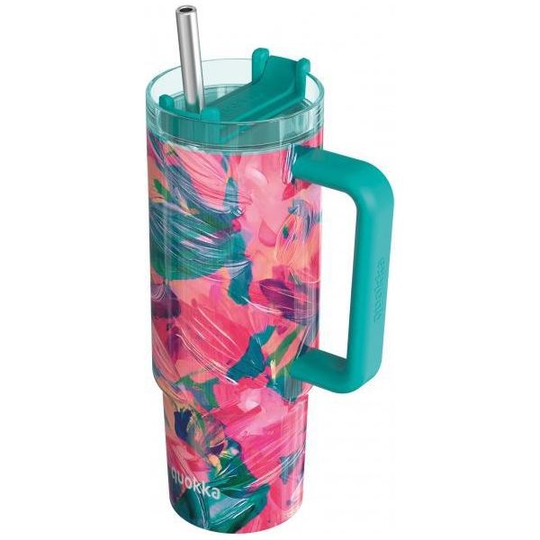 Quokka Vibe Smartgrip, Tazza Termica In Acciaio Inox Petali D'olio, 880 Ml, 40371-image