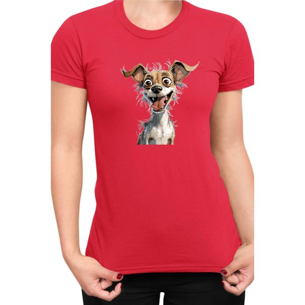 Maglietta Da Donna Funny Dogs Breeds Chihuahua Dog Breed, Lady S , Rouge-image
