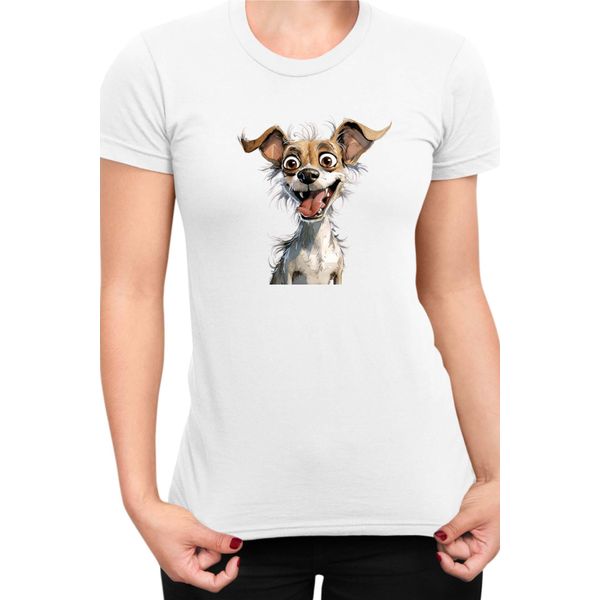Maglietta Da Donna Funny Dogs Breeds Chihuahua Dog Breed, Lady Xl , Blanc-image