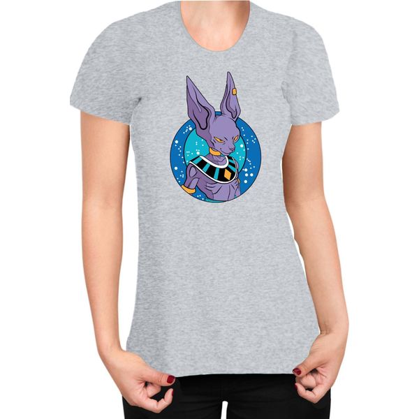 Maglietta Da Donna Dragon Anime Manga Ball Z Beerus 01, Lady L , Gris-image