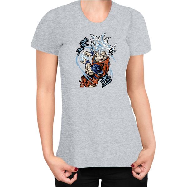 Maglietta Da Donna Dragon Anime Manga Ball Z Goku 40, Lady M , Gris-image