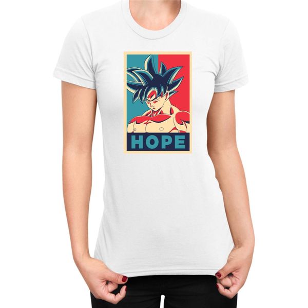 Maglietta Da Donna Dragon Anime Manga Ball Z Goku 32, Lady 2XL , Blanc-image