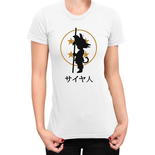 Maglietta Da Donna Dragon Anime Manga Ball Z Goku Ball, Lady M , Blanc-image
