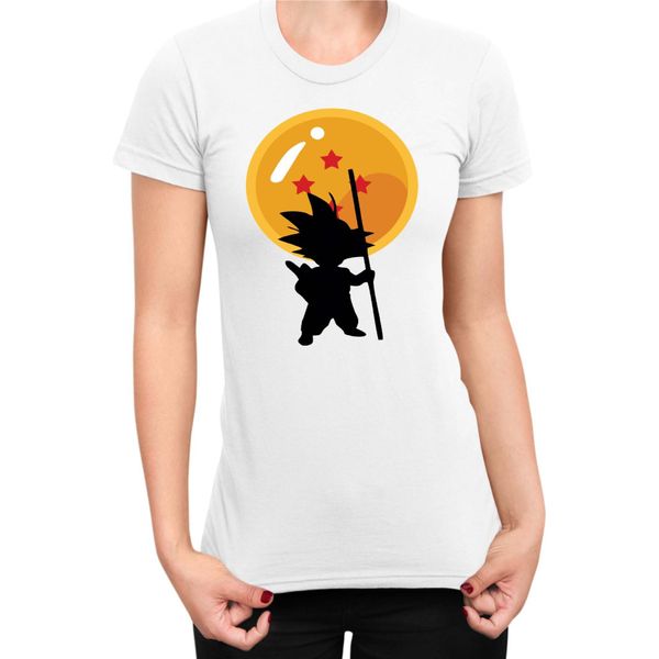 Maglietta Da Donna Dragon Anime Manga Ball Z Goku 24, Lady M , Blanc-image