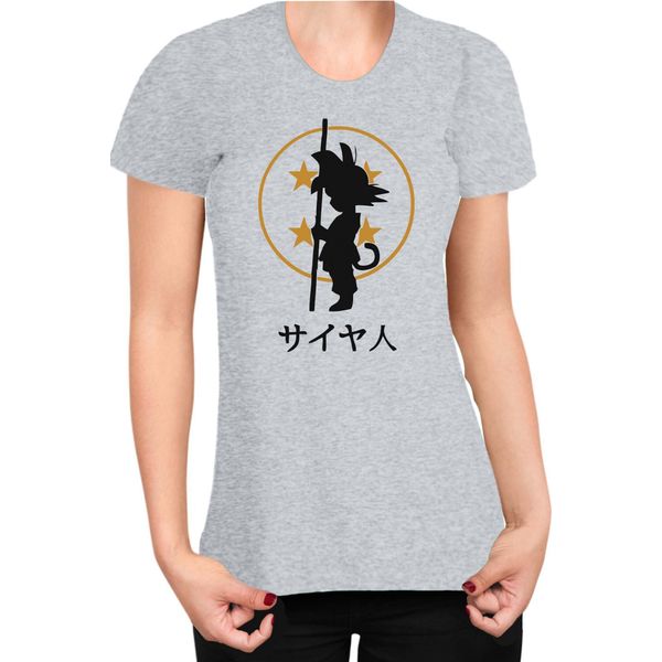 Maglietta Da Donna Dragon Anime Manga Ball Z Goku Ball, Lady L , Gris-image