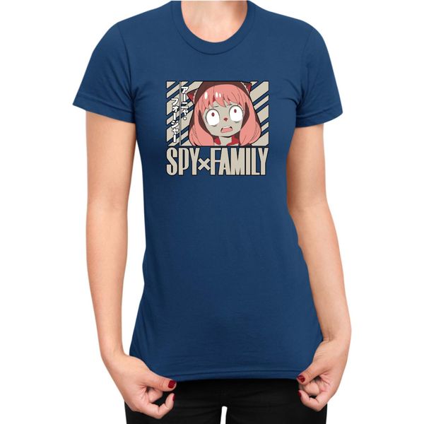 Maglietta Da Donna Japan Anime Manga Family Anime X Manga Spy Fan Solo Anya, Lady 2XL , Bleu Foncé-image