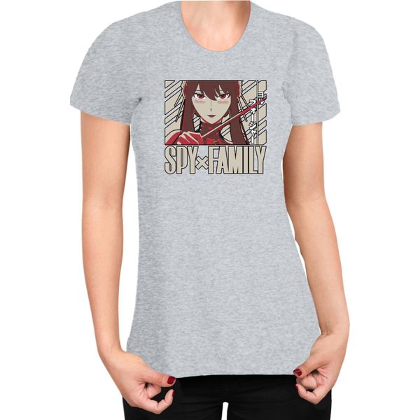 Maglietta Da Donna Japan Anime Manga Family Anime X Manga Spy Fan Solo Yor, Lady 2XL , Gris-image