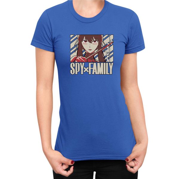 Maglietta Da Donna Japan Anime Manga Family Anime X Manga Spy Fan Solo Yor, Lady L , Bleu-image