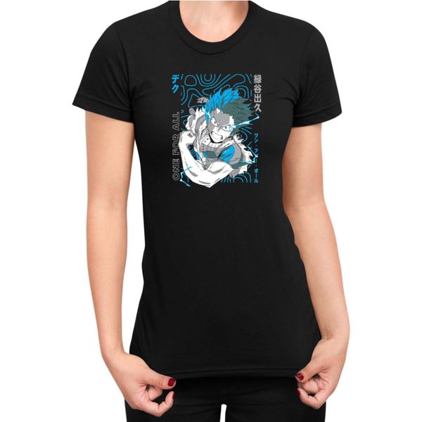 Maglietta Da Donna Japan Anime Manga My Hero Anime Academia Izuku Midoriya Deku Izuku Midoriya Deku, Lady M , Noir-image