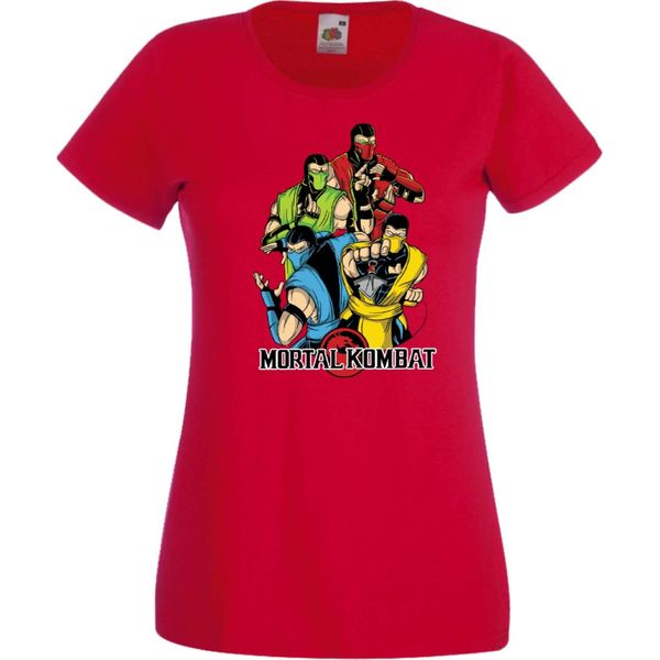 Maglietta Da Donna Mortal Kombat Sub-Zero Reptile Scorpion Var-007, Lady 2XL , Rouge-image