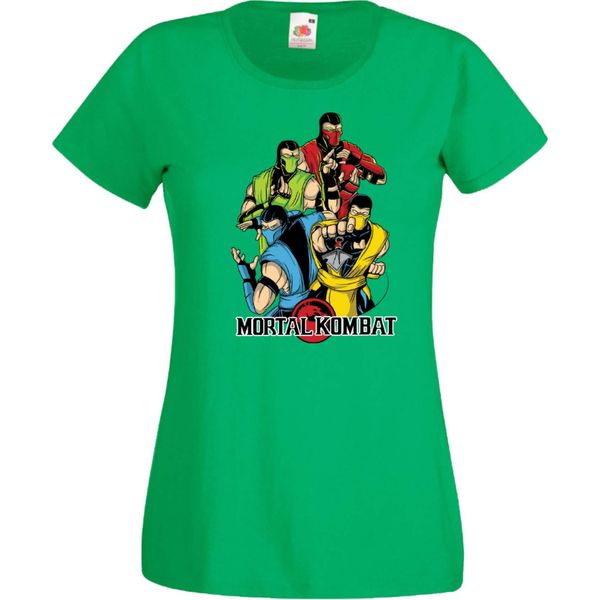 Maglietta Da Donna Mortal Kombat Sub-Zero Reptile Scorpion Var-007, Lady 2XL , Vert-image