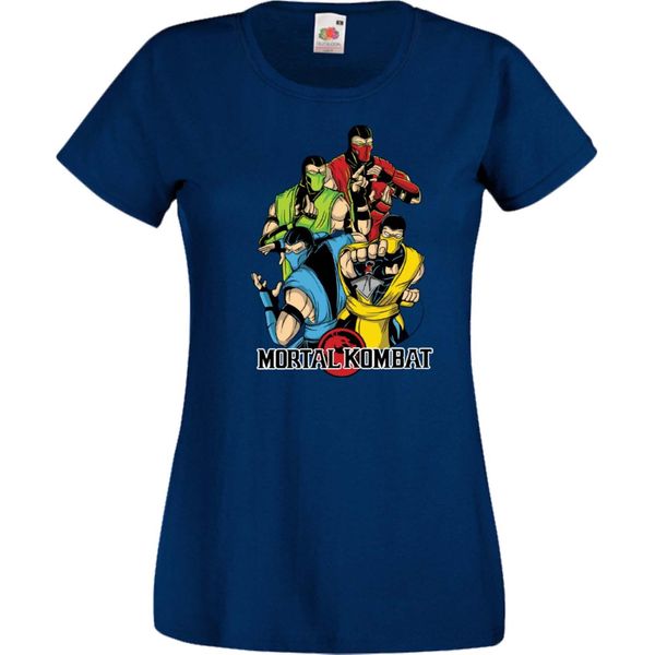 Maglietta Da Donna Mortal Kombat Sub-Zero Reptile Scorpion Var-007, Lady L , Bleu Foncé-image