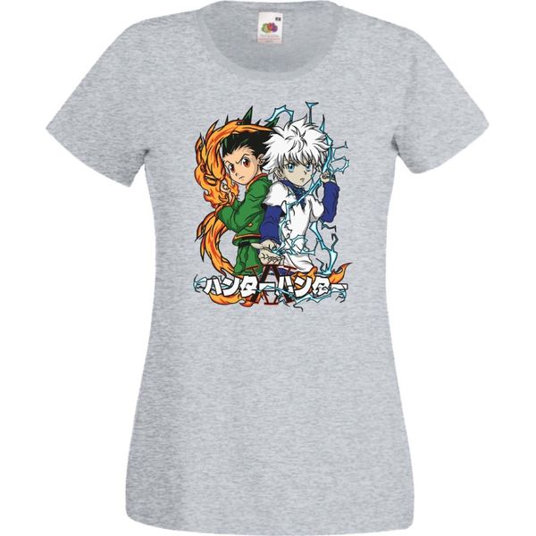 Maglietta Da Donna Anime Manga Hunter Manga X Anime Hunter Gon Freecss Freecss, Lady M , Gris-image