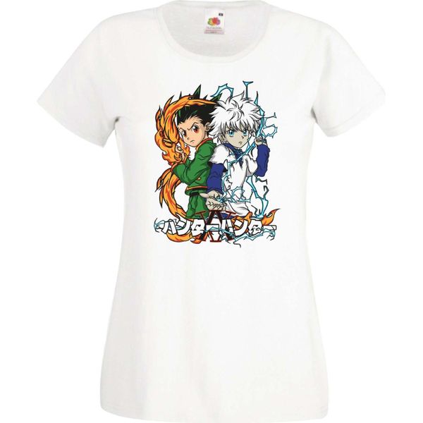 Maglietta Da Donna Anime Manga Hunter Manga X Anime Hunter Gon Freecss Freecss, Lady Xl , Blanc-image