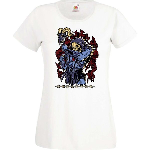 Maglietta Da Donna Anime Manga Masters Of The Universe Skeletor Skeletor, Lady 2XL , Blanc-image