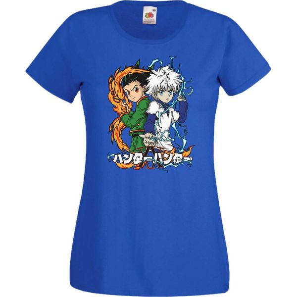 Maglietta Da Donna Anime Manga Hunter Manga X Anime Hunter Gon Freecss Freecss, Lady Xs , Bleu-image