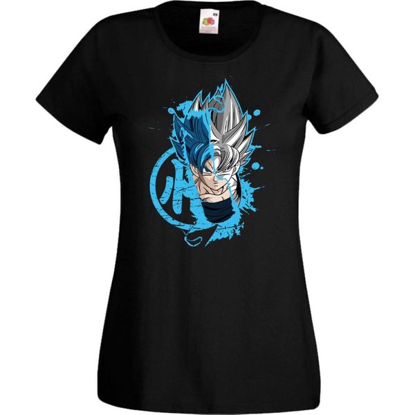 Maglietta Da Donna Anime Manga Dragon Anime Manga Ball Z Goku Super Saiyan 01 Saiyan, Lady Xs , Noir-image