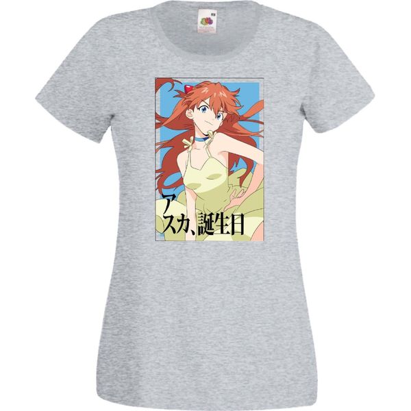 Maglietta Da Donna Anime Manga Neon Anime Genesis Manga Evangelion Asuka Langley Soryu 03 Asuka Langley, Lady S , Bleu-image