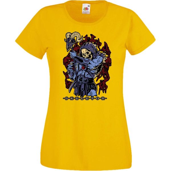 Maglietta Da Donna Anime Manga Masters Of The Universe Skeletor Skeletor, Lady 2XL , Jaune-image