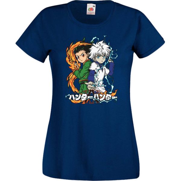 Maglietta Da Donna Anime Manga Hunter Manga X Anime Hunter Gon Freecss Freecss, Lady S , Bleu Foncé-image