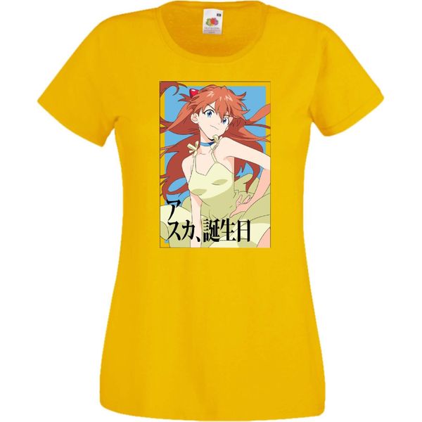 Maglietta Da Donna Anime Manga Neon Anime Genesis Manga Evangelion Asuka Langley Soryu 03 Asuka Langley, Lady Xs , Rouge-image