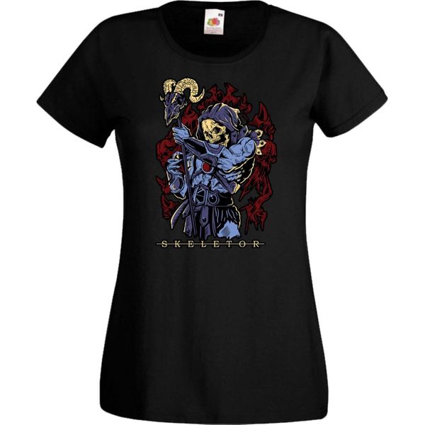 Maglietta Da Donna Anime Manga Masters Of The Universe Skeletor Skeletor, Lady 2XL , Noir-image