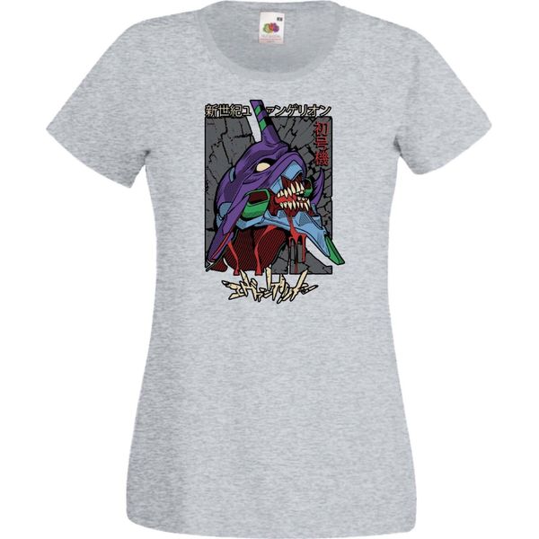 Maglietta Da Donna Anime Manga Neon Anime Genesis Manga Evangelion Eva Unit 02 Eva Unit, Lady Xs , Gris-image