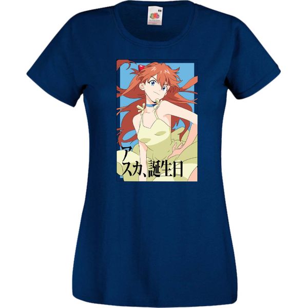 Maglietta Da Donna Anime Manga Neon Anime Genesis Manga Evangelion Asuka Langley Soryu 03 Asuka Langley, Lady M , Blanc-image