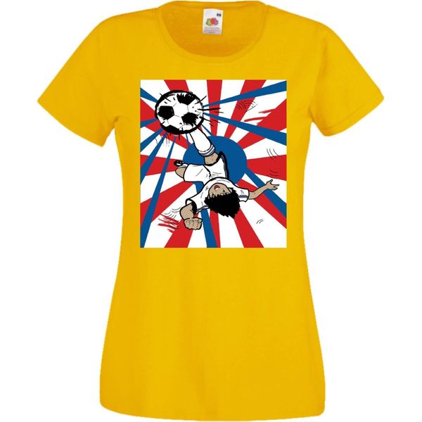 Maglietta Da Donna Manga Anime Captain Tsubasa 03 Oozora, Lady L , Jaune-image