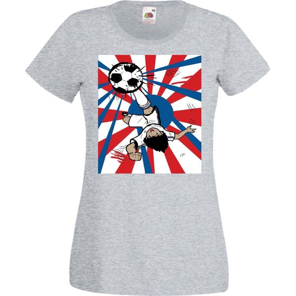 Maglietta Da Donna Manga Anime Captain Tsubasa 03 Oozora, Lady Xl , Gris-image