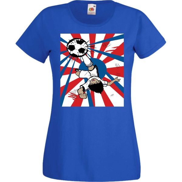 Maglietta Da Donna Manga Anime Captain Tsubasa 03 Oozora, Lady Xl , Bleu-image