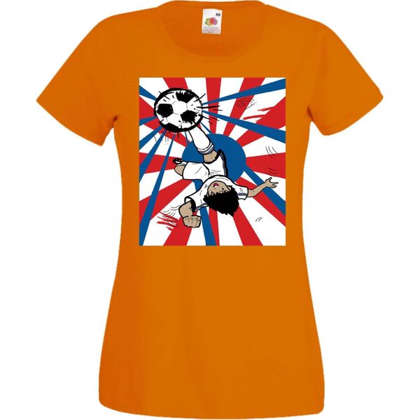 Maglietta Da Donna Manga Anime Captain Tsubasa 03 Oozora, Lady S , Orange-image