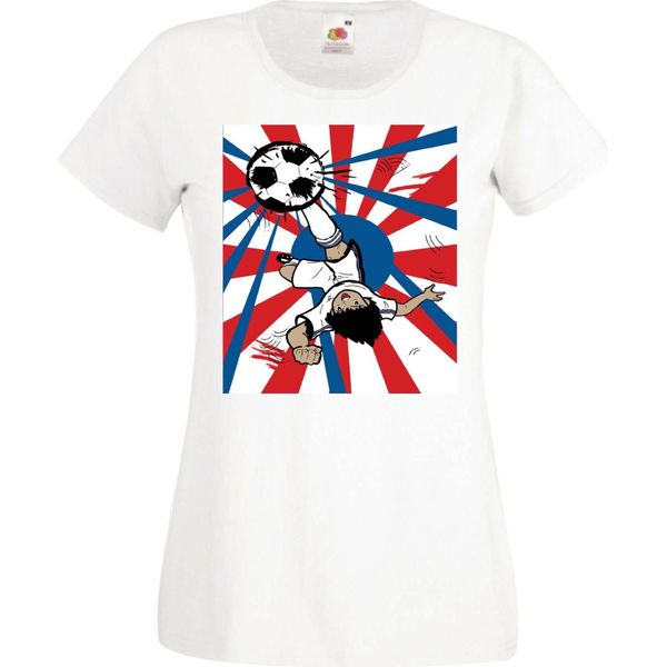 Maglietta Da Donna Manga Anime Captain Tsubasa 03 Oozora, Lady Xl , Blanc-image