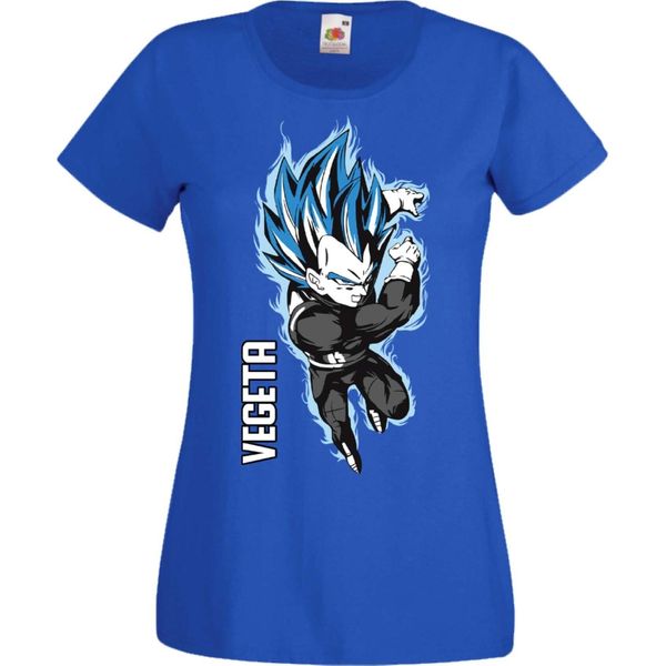 Maglietta Da Donna Manga Anime Dragon Anime Manga Ball Z Vegeta Vegeta, Lady L , Bleu-image