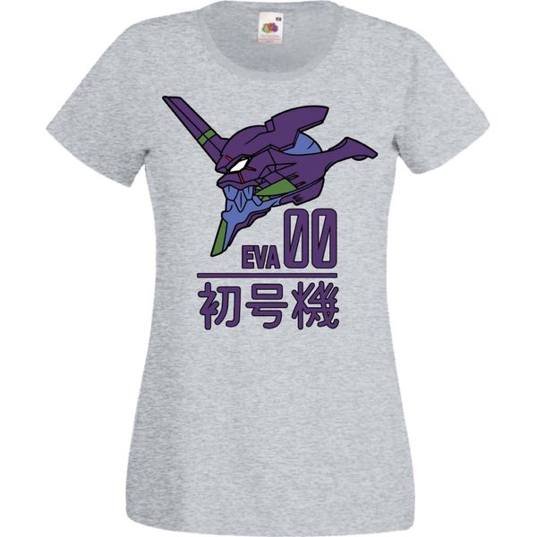 Maglietta Da Donna Manga Anime Neon Anime Genesis Manga Evangelion Eva Unit 00 Eva Genesis, Lady L , Gris-image