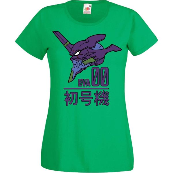 Maglietta Da Donna Manga Anime Neon Anime Genesis Manga Evangelion Eva Unit 00 Eva Genesis, Lady 2XL , Vert-image