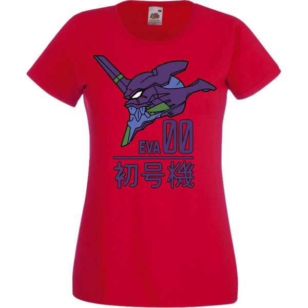Maglietta Da Donna Manga Anime Neon Anime Genesis Manga Evangelion Eva Unit 00 Eva Genesis, Lady 2XL , Rouge-image