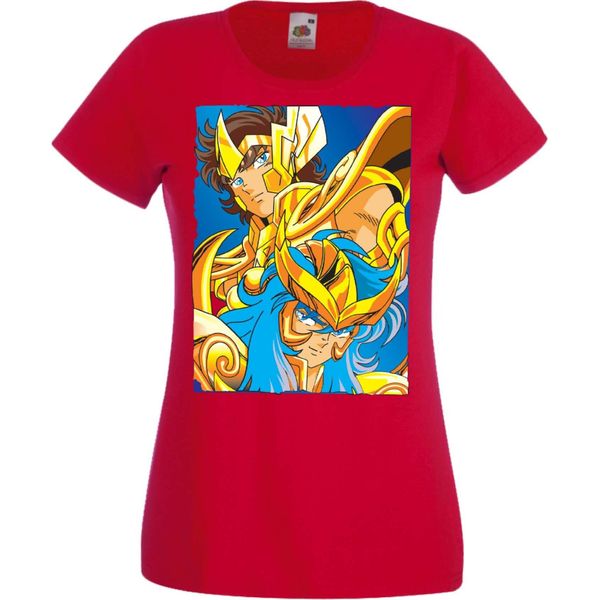 Maglietta Da Donna Manga Anime Saint Anime Seiya Knights Of The Zodiac Saint Anime Seiya Knights Of The Zodiac, Lady Xs , Rouge-image