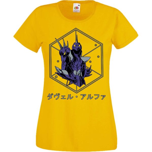 Maglietta Da Donna Manga Anime Saint Anime Seiya Knights Of The Zodiac Dragon Shiryu Dragon Shiryu, Lady Xs , Jaune-image