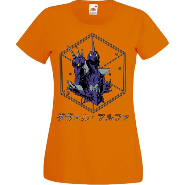 Maglietta Da Donna Manga Anime Saint Anime Seiya Knights Of The Zodiac Dragon Shiryu Dragon Shiryu, Lady S , Orange-image