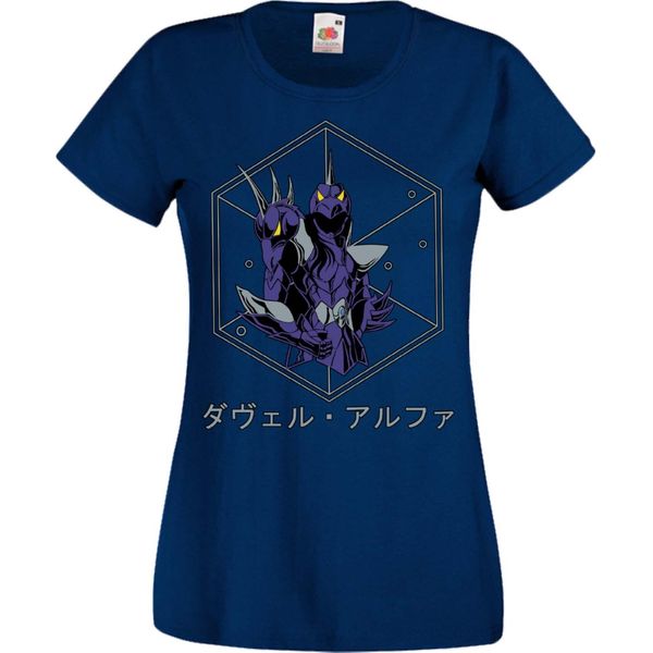 Maglietta Da Donna Manga Anime Saint Anime Seiya Knights Of The Zodiac Dragon Shiryu Dragon Shiryu, Lady S , Bleu Foncé-image