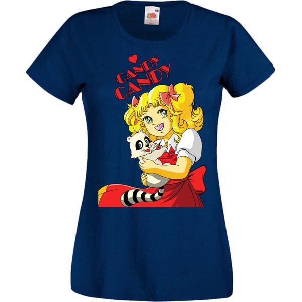 Maglietta Da Donna Manga Anime Candy Candy Candy Candy, Lady S , Bleu Foncé-image