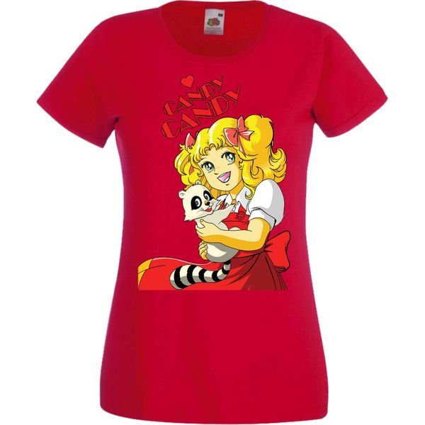 Maglietta Da Donna Manga Anime Candy Candy Candy Candy, Lady Xs , Rouge-image