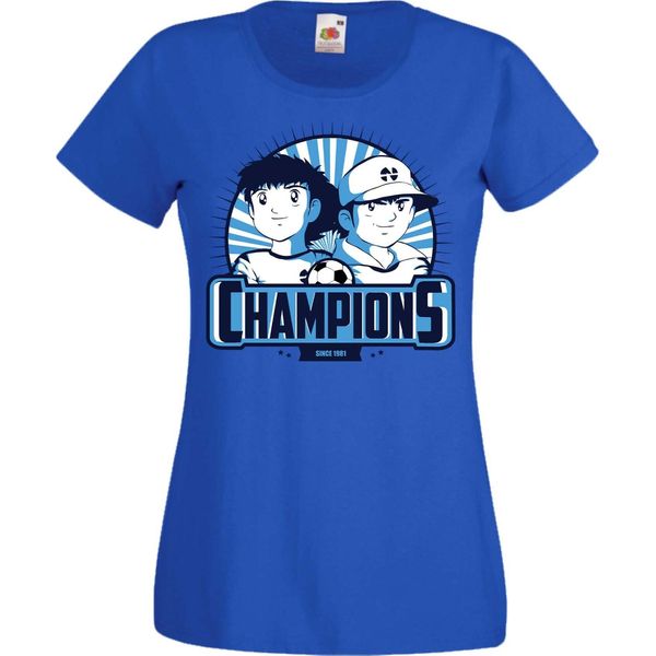 Maglietta Da Donna Manga Anime Captain Tsubasa 01 Captain Tsubasa, Lady Xl , Bleu-image